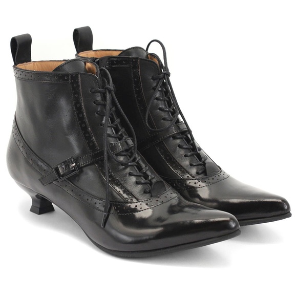 Fluevog Half Truth Bronte black leather ankle boots - Picture 1 of 6